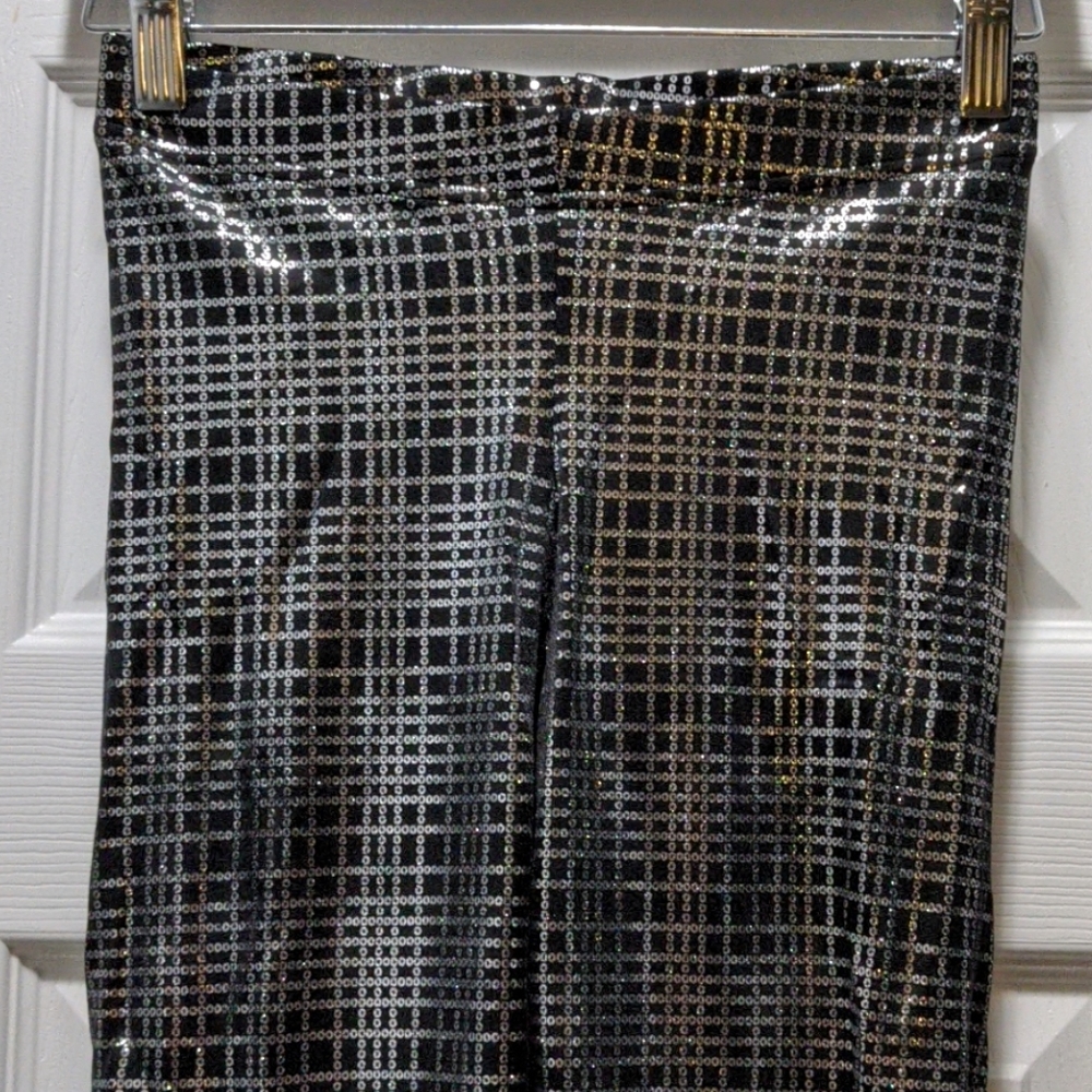 Blackmilk size M disco tartan leggings